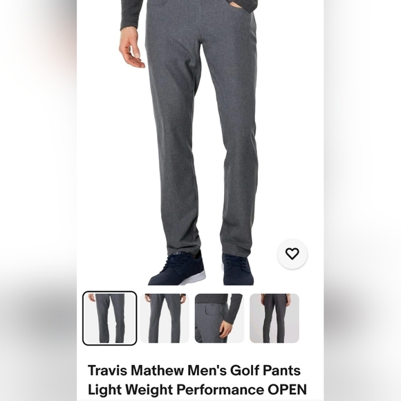 Travis Mathew Men Lightweight Performance Open To Close Grey Golf Pants. Size 36 - Picture 6 of 11